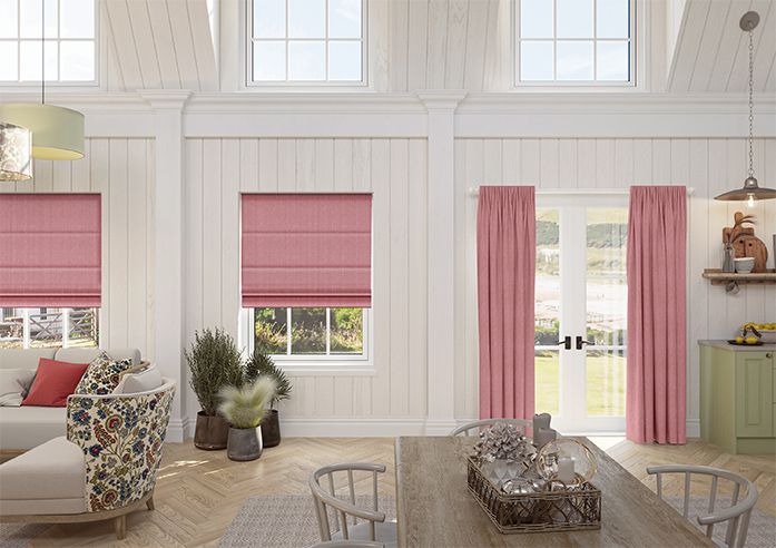 Quay Stripes, Dusky Pink - Roman Blind - Image 5